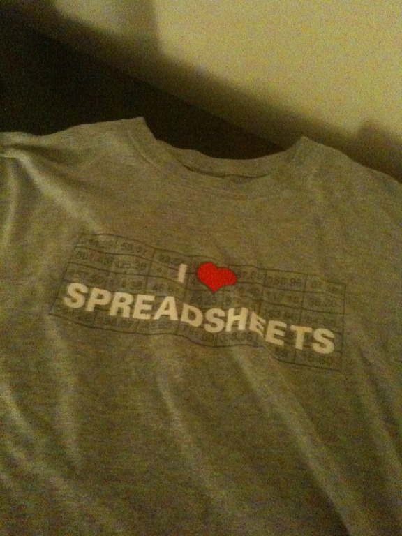 I heart spreadsheets tshirt
